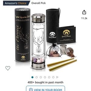 New Crystal Infusion Glass Water Bottle